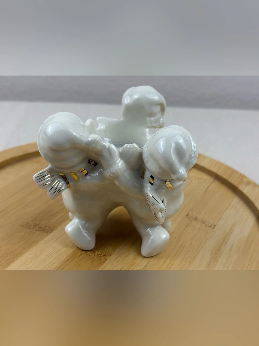 Vintage Mikasa Holiday Elegance Christmas Tea Light Candle Holder-Fine Porcelain